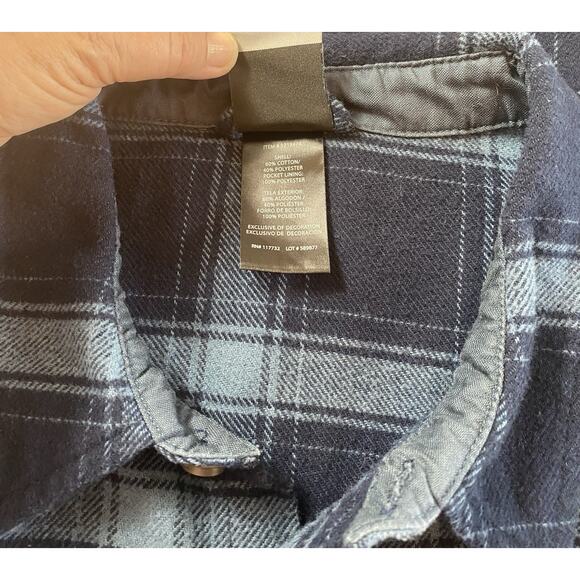 Men’s Size XXL Flannel Shirt Plaid Blue Shacket Colorado Clothing - Picture 10 of 12